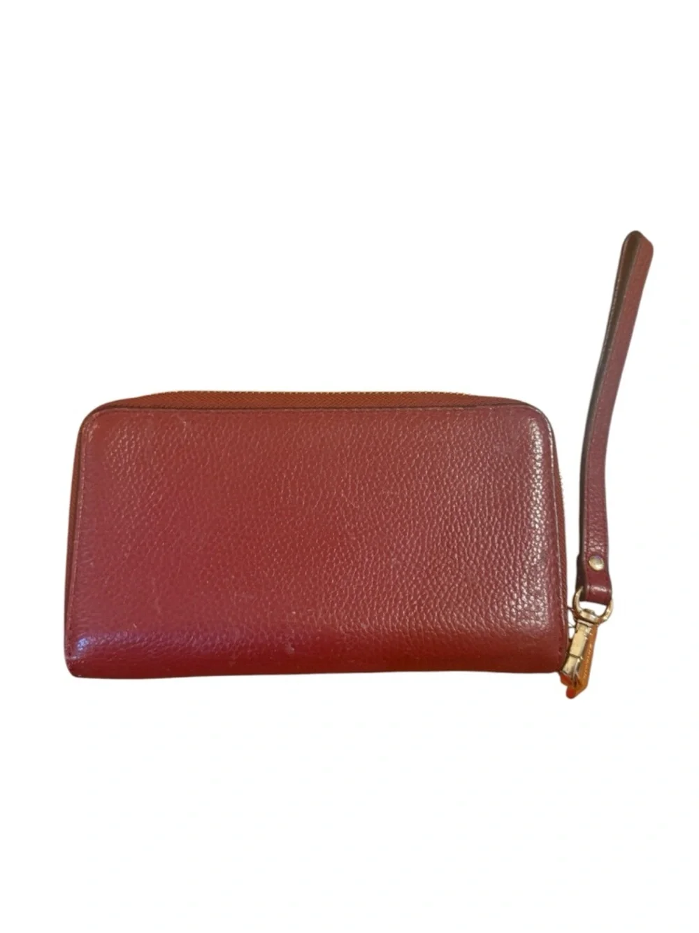 Michael Kors Women's Maroon Leather Wristlet Wallet